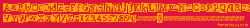 Punkevent Font – Orange Fonts on Red Background