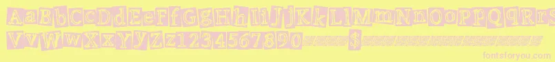 Punkevent Font – Pink Fonts on Yellow Background