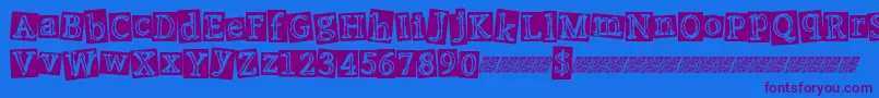 Punkevent Font – Purple Fonts on Blue Background