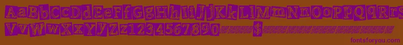 Punkevent Font – Purple Fonts on Brown Background