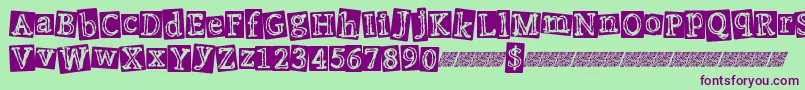 Punkevent Font – Purple Fonts on Green Background