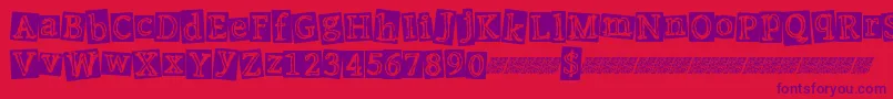 Punkevent Font – Purple Fonts on Red Background