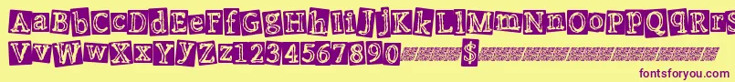 Punkevent Font – Purple Fonts on Yellow Background