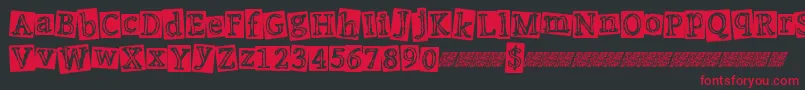 Шрифт Punkevent – красные шрифты на чёрном фоне