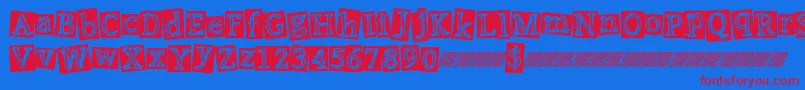 Punkevent Font – Red Fonts on Blue Background