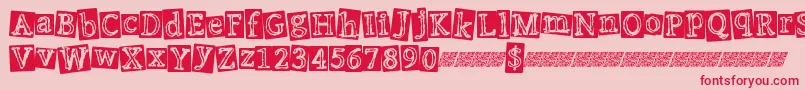 Punkevent Font – Red Fonts on Pink Background