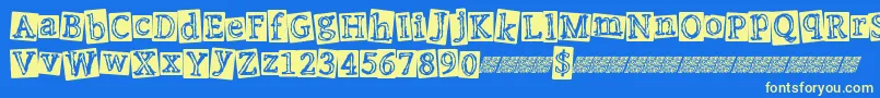 Punkevent Font – Yellow Fonts on Blue Background