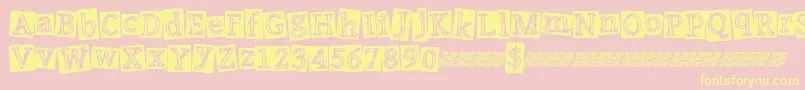 Punkevent Font – Yellow Fonts on Pink Background
