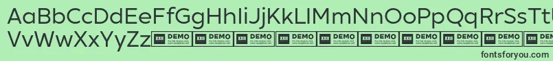 XxiigeomdemoRegular Font – Black Fonts on Green Background