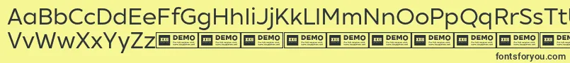 XxiigeomdemoRegular Font – Black Fonts on Yellow Background
