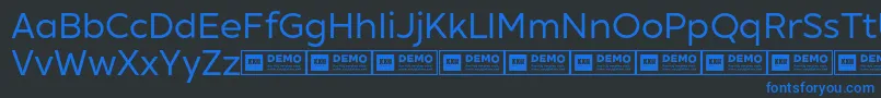 XxiigeomdemoRegular Font – Blue Fonts on Black Background