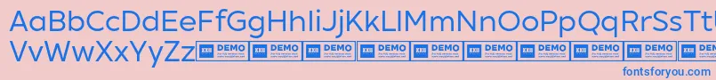 XxiigeomdemoRegular Font – Blue Fonts on Pink Background