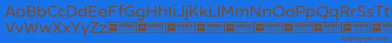 Шрифт XxiigeomdemoRegular – коричневые шрифты на синем фоне
