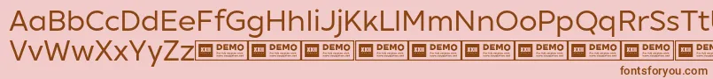 XxiigeomdemoRegular Font – Brown Fonts on Pink Background