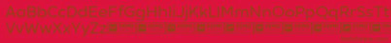XxiigeomdemoRegular Font – Brown Fonts on Red Background