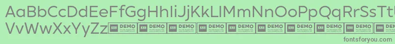 XxiigeomdemoRegular Font – Gray Fonts on Green Background