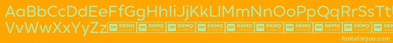 XxiigeomdemoRegular Font – Green Fonts on Orange Background