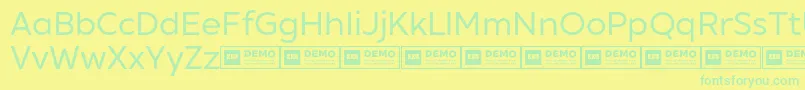 XxiigeomdemoRegular Font – Green Fonts on Yellow Background