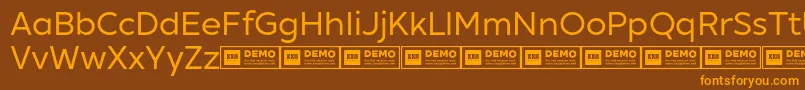 XxiigeomdemoRegular Font – Orange Fonts on Brown Background