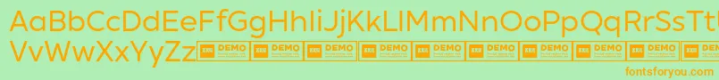 XxiigeomdemoRegular Font – Orange Fonts on Green Background