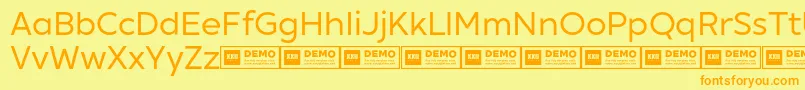 XxiigeomdemoRegular Font – Orange Fonts on Yellow Background
