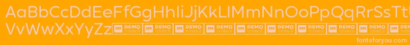 XxiigeomdemoRegular Font – Pink Fonts on Orange Background