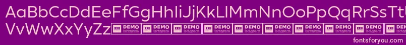 XxiigeomdemoRegular Font – Pink Fonts on Purple Background