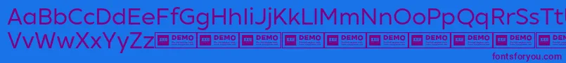 Saiba mais sobre a fonte XxiigeomdemoRegular Fonte XxiigeomdemoRegular – fontes roxas em um fundo azul