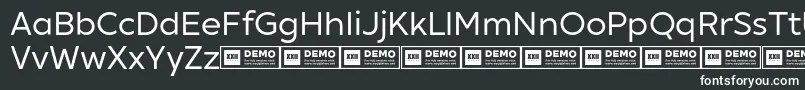 Шрифт XxiigeomdemoRegular – белые шрифты на чёрном фоне