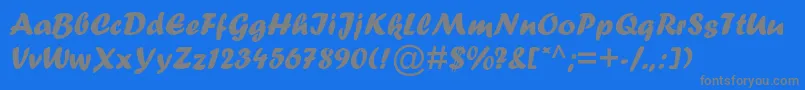 フォントFortemtstd – 青い背景に灰色の文字