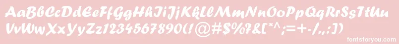 Fortemtstd Font – White Fonts on Pink Background