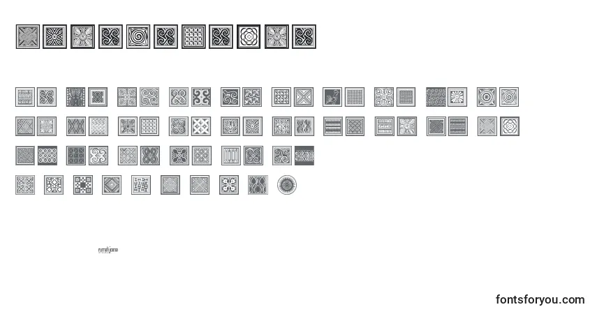 Schriftart Torajamatra – Alphabet, Zahlen, spezielle Symbole