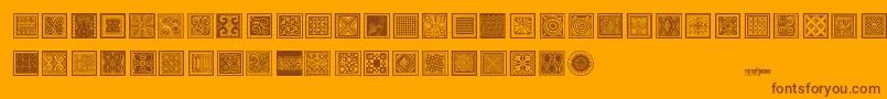 Torajamatra Font – Brown Fonts on Orange Background