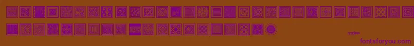 Torajamatra Font – Purple Fonts on Brown Background
