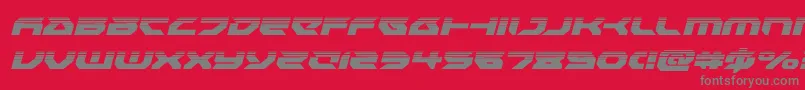 Royalsamuraihalfital Font – Gray Fonts on Red Background