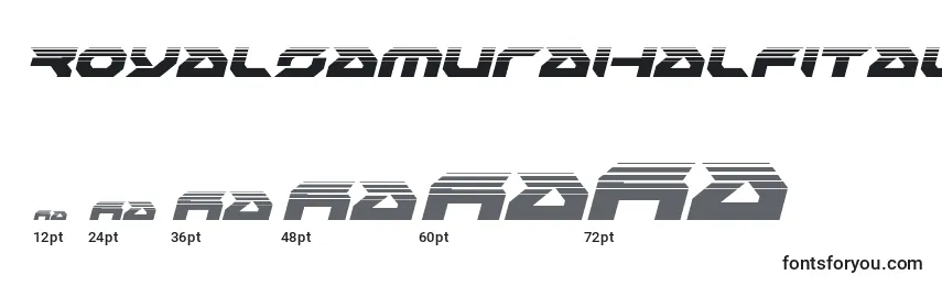 Royalsamuraihalfital Font Sizes