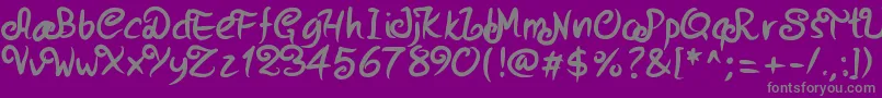 Pwstrokes Font – Gray Fonts on Purple Background