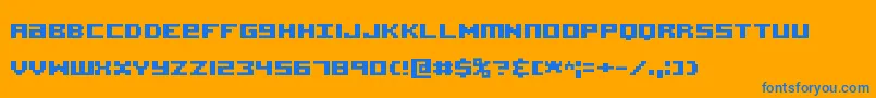 AcknowledgeTtBrk Font – Blue Fonts on Orange Background