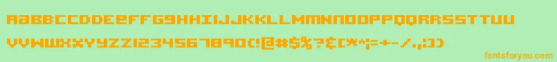 AcknowledgeTtBrk Font – Orange Fonts on Green Background