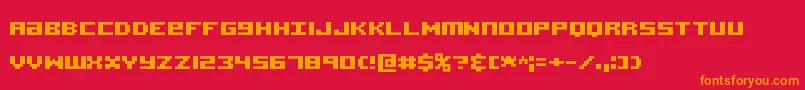 AcknowledgeTtBrk Font – Orange Fonts on Red Background