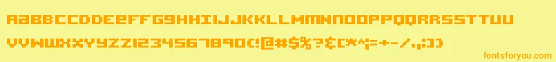 AcknowledgeTtBrk Font – Orange Fonts on Yellow Background