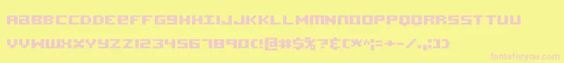 AcknowledgeTtBrk-Schriftart – Rosa Schriften auf gelbem Hintergrund