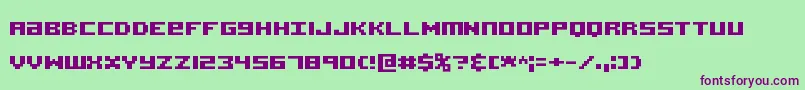 AcknowledgeTtBrk Font – Purple Fonts on Green Background