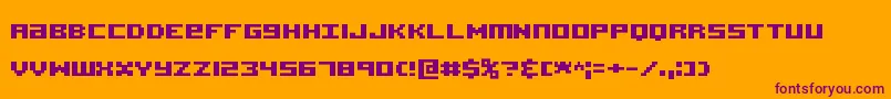 AcknowledgeTtBrk Font – Purple Fonts on Orange Background