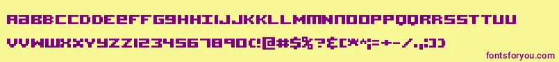 AcknowledgeTtBrk Font – Purple Fonts on Yellow Background