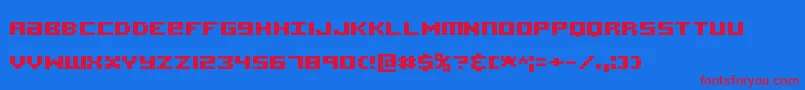 Шрифт AcknowledgeTtBrk – красные шрифты на синем фоне