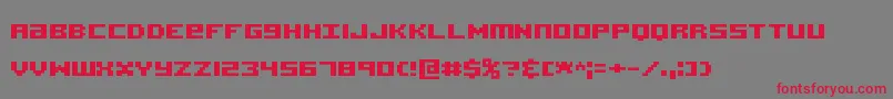 フォントAcknowledgeTtBrk – 赤い文字の灰色の背景