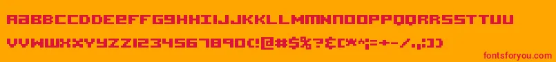 AcknowledgeTtBrk Font – Red Fonts on Orange Background