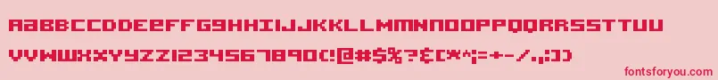 フォントAcknowledgeTtBrk – ピンクの背景に赤い文字