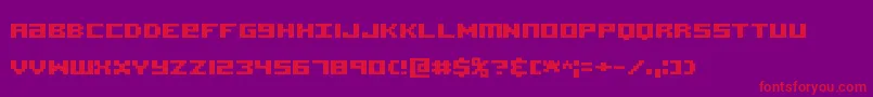 フォントAcknowledgeTtBrk – 紫の背景に赤い文字